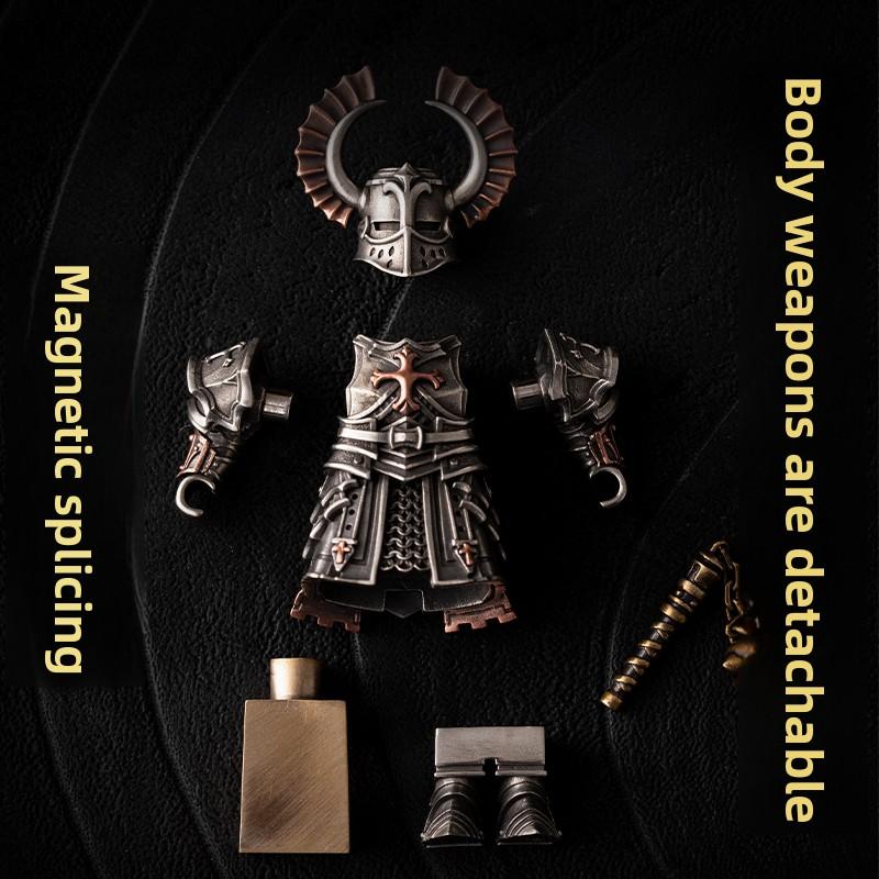 Crusader Ornament Tabletop Decoration Copper Handle Piece Creative Armor Figure Metal Figure Merchandise Souvenirs