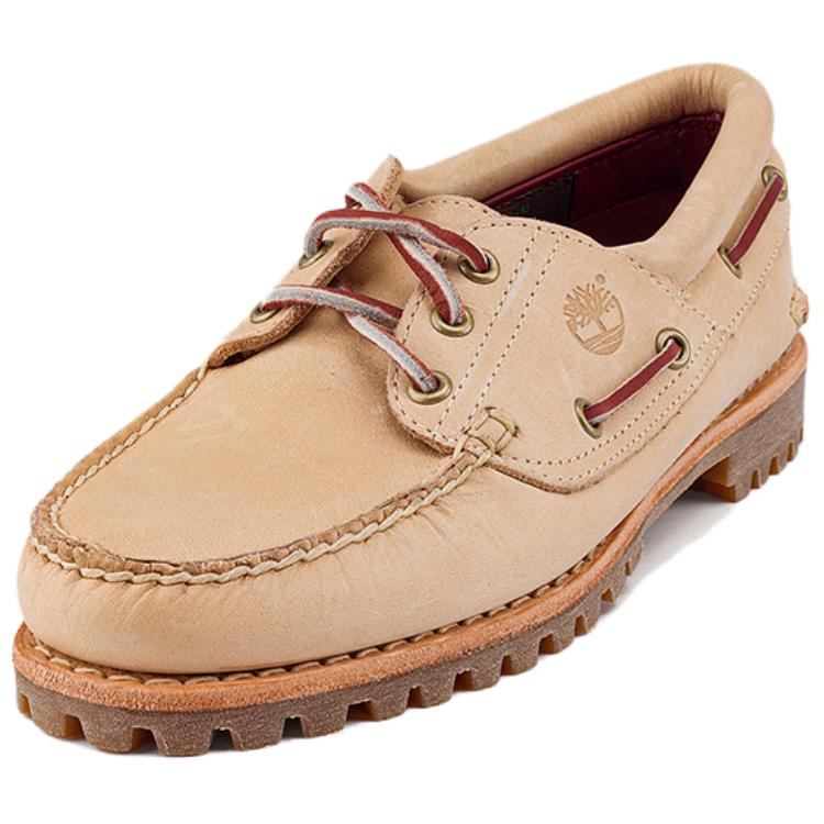 Timberland Women's Noreen 3-Eye Lug Handsewn Boat Shoe Light Beige A2GNVEN2