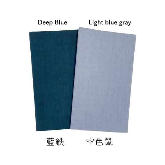 Somen Anbo Tenugui Plain Sky Blue-Gray 100% Cotton Tokka Made in Japan 35cm x 100cm
