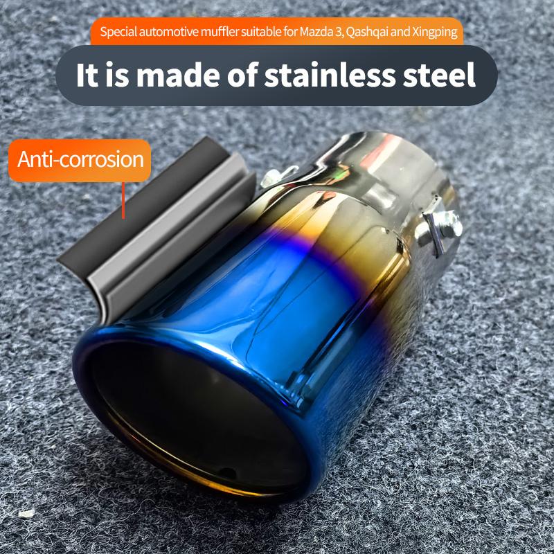 Car Exhaust Muffler Tail Pipe For Mazda 3 Qashqai Renault Clio 5 2019-2022 Stainless Steel Car Tailpipe Decor Accessories