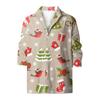 Herren-Weihnachtshemden, langärmelig, mit Blumenmuster, Knopfleiste, lustig, niedlich, grafisches Hemd