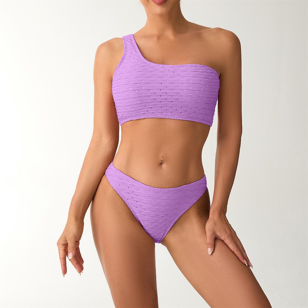 Women's One-shoulder Bikini Two-piece Swimsuit For The Beach