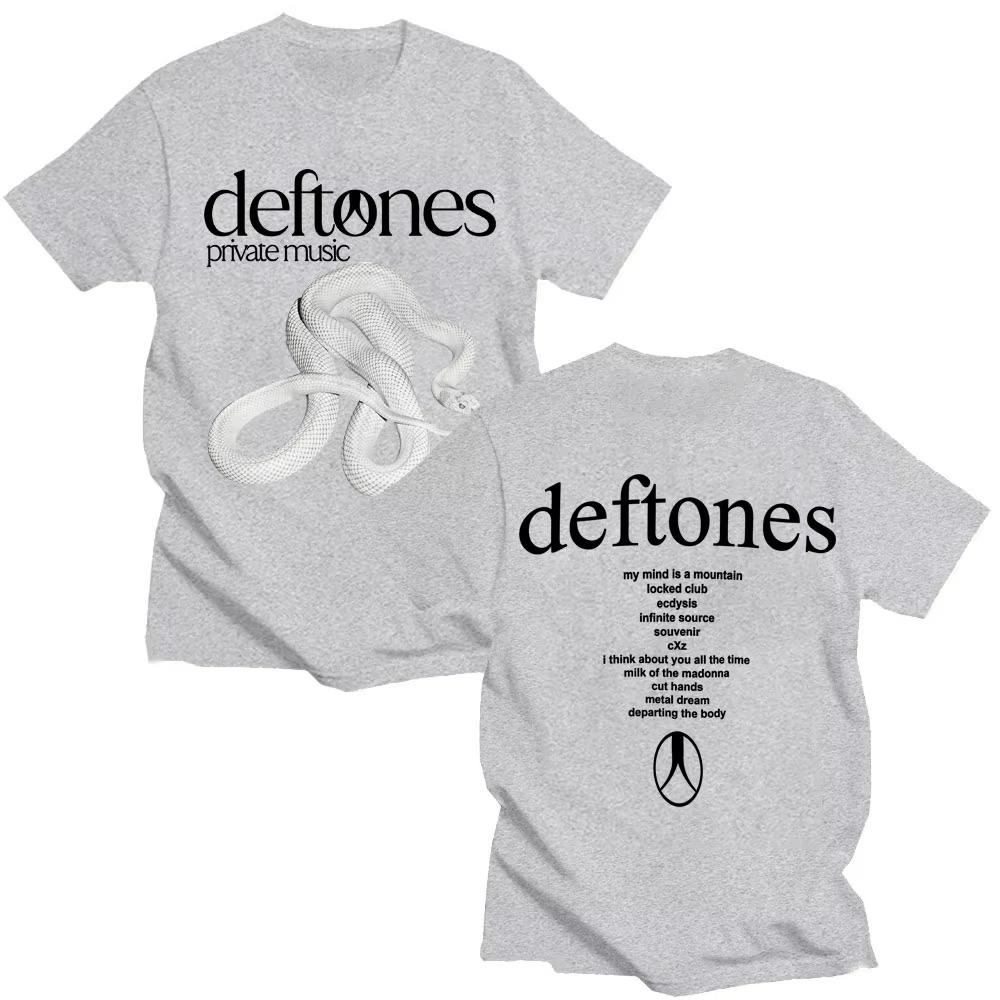 2025 Rockband Deftones Privat Musikalbum Orm T-shirts Harajuku Goth Vintage T-shirt Män Kvinnor Bomull Lös Street T-shirts