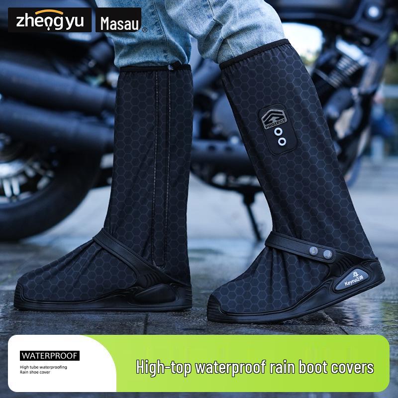 

Износостойкие ПВХ чехлы для обуви от дождя: Дышащие, Нескользящие, Высокие, Водонепроницаемые для мужчин и женщин - Идеально подходят для осенне-зимнего велоспорта. Extra Large