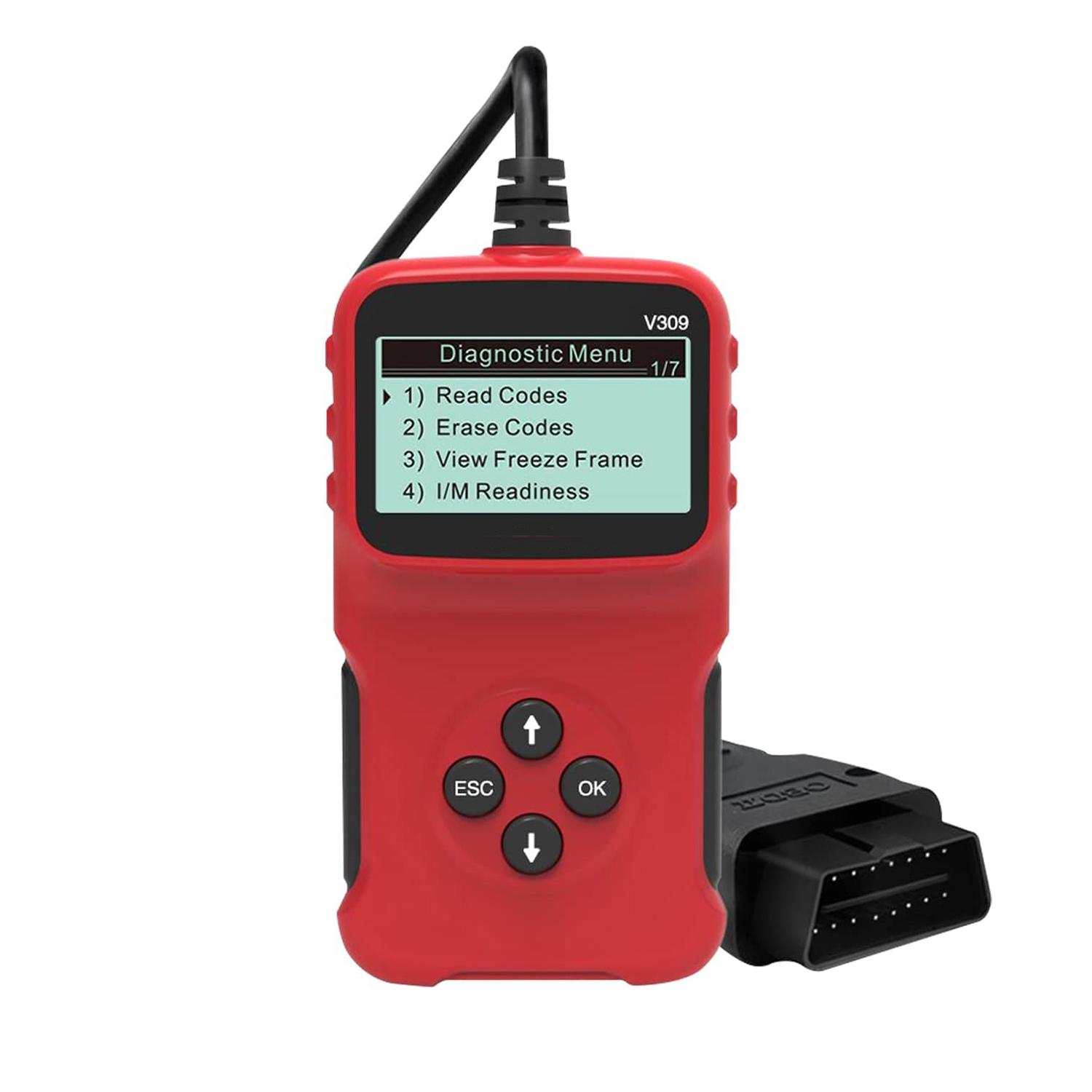 

V309 Obd2 сканер автомобильный профессиональный инструмент проверки неисправности двигателя автомобиля сигнальная лампа считыватель кодов диагностический инструмент многоязычный V309