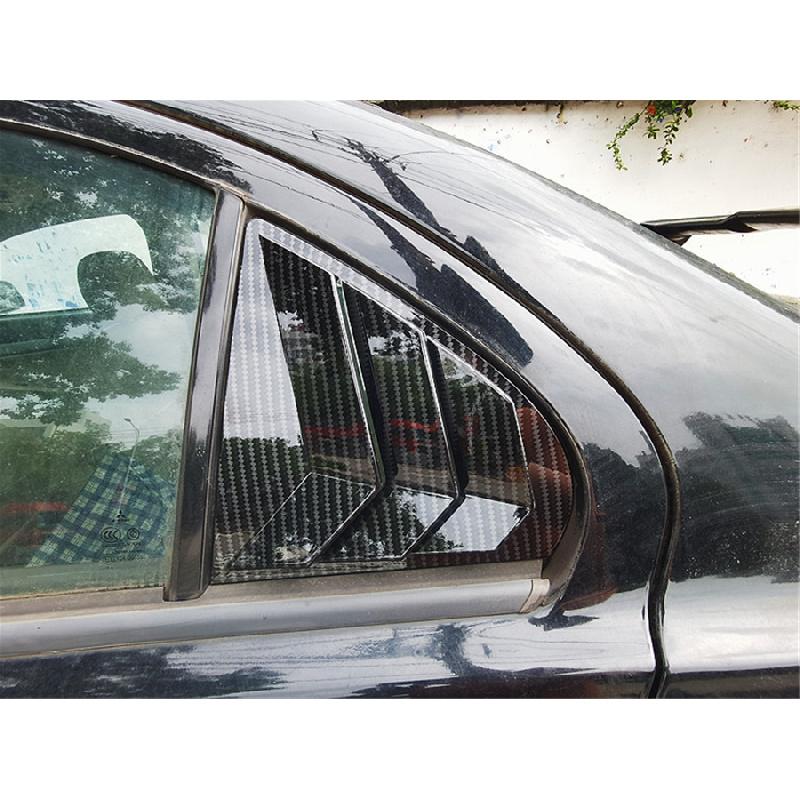 Carbon Fiber Look Window Louver Shutter Cover Side Vent For Mitsubishi Lancer
