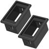 DaierTek 2 Pack 1 Slot Rocker Switch Panel Housing Holder Black Plastic Single Mount