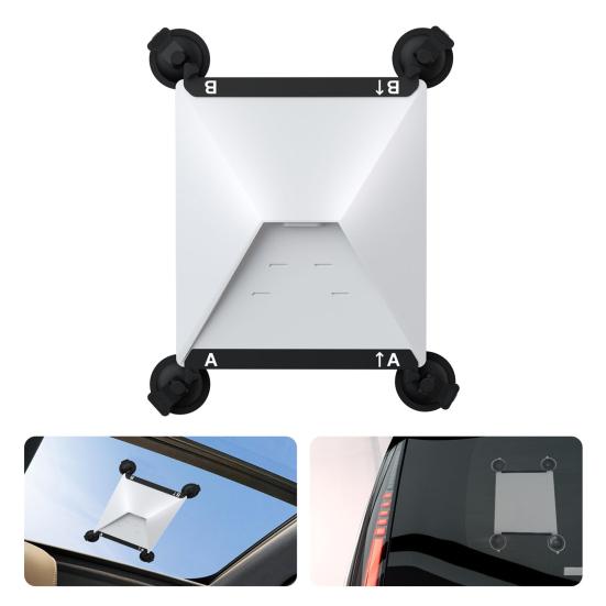 

1 Pair Suction Cup Mount Brackets Multi-Angle Adjustment Easy Installation Car Sunroof Support Holder for Starlink Mini чорний