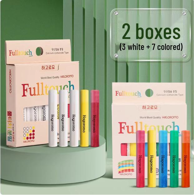 HAGOROMO Dust-Proof Colored Chalk for Kids and Teachers