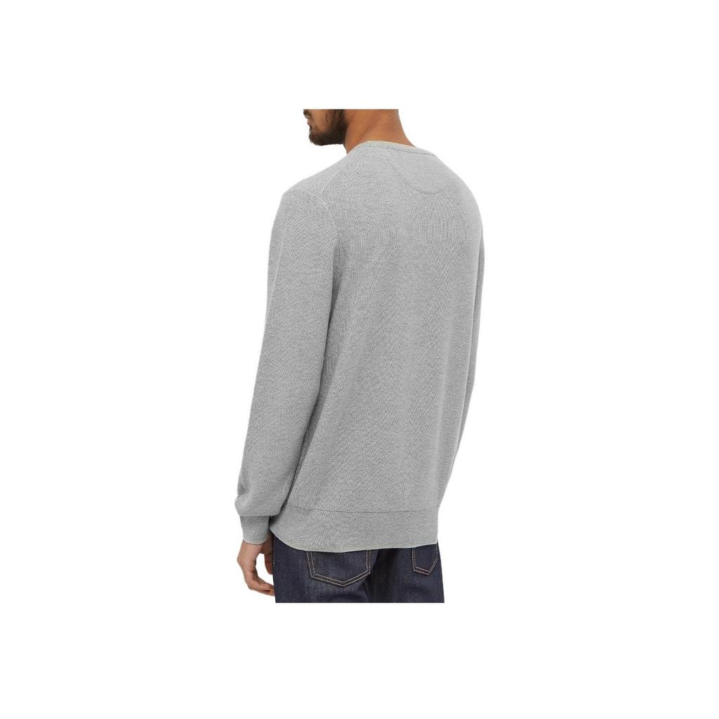 Polo Ralph Lauren SW22 Jednolity Sweter z Długim Rękawem i Haftowanym Logo Męski Sweter Szary 710680593010