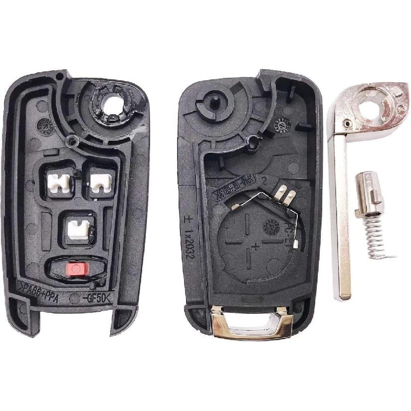 Folding Flip Replacement Key Fob Cover Case fit for 2010 2012 2011 2014 Chevy Cruze Malibu Camaro Equinox Equinox Sonic Terrain Keyless Entry Key Fob