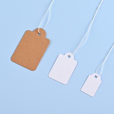 100Pcs White Price Tags Hangtags Clothing Display Merchandise Labels For Jewelry Kraft Paper