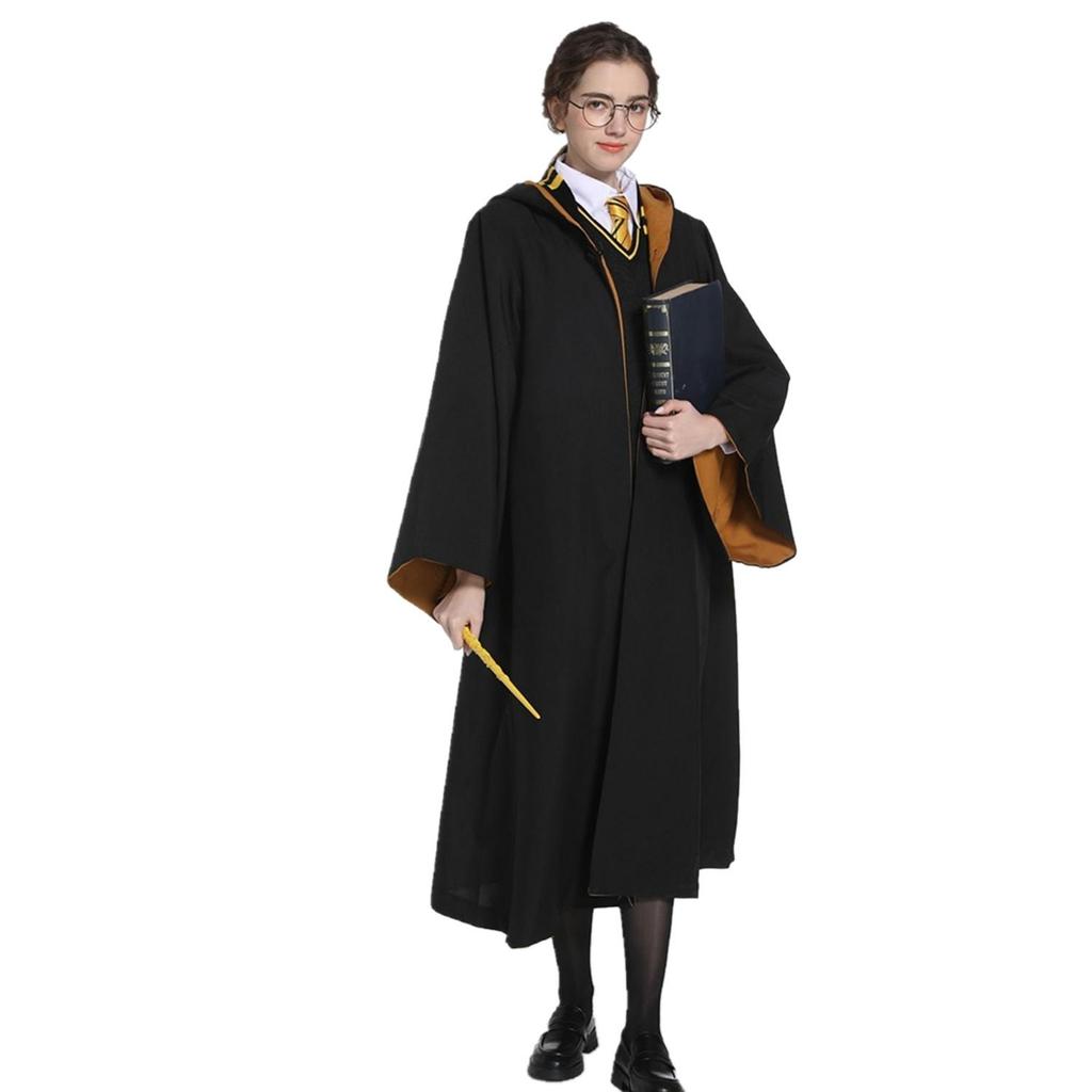 New Magic Wizard Costume Cosplay Robe Performance Costume School Uniform Cape Cloak Women Adult Children Halloween Christmas Carnival Party