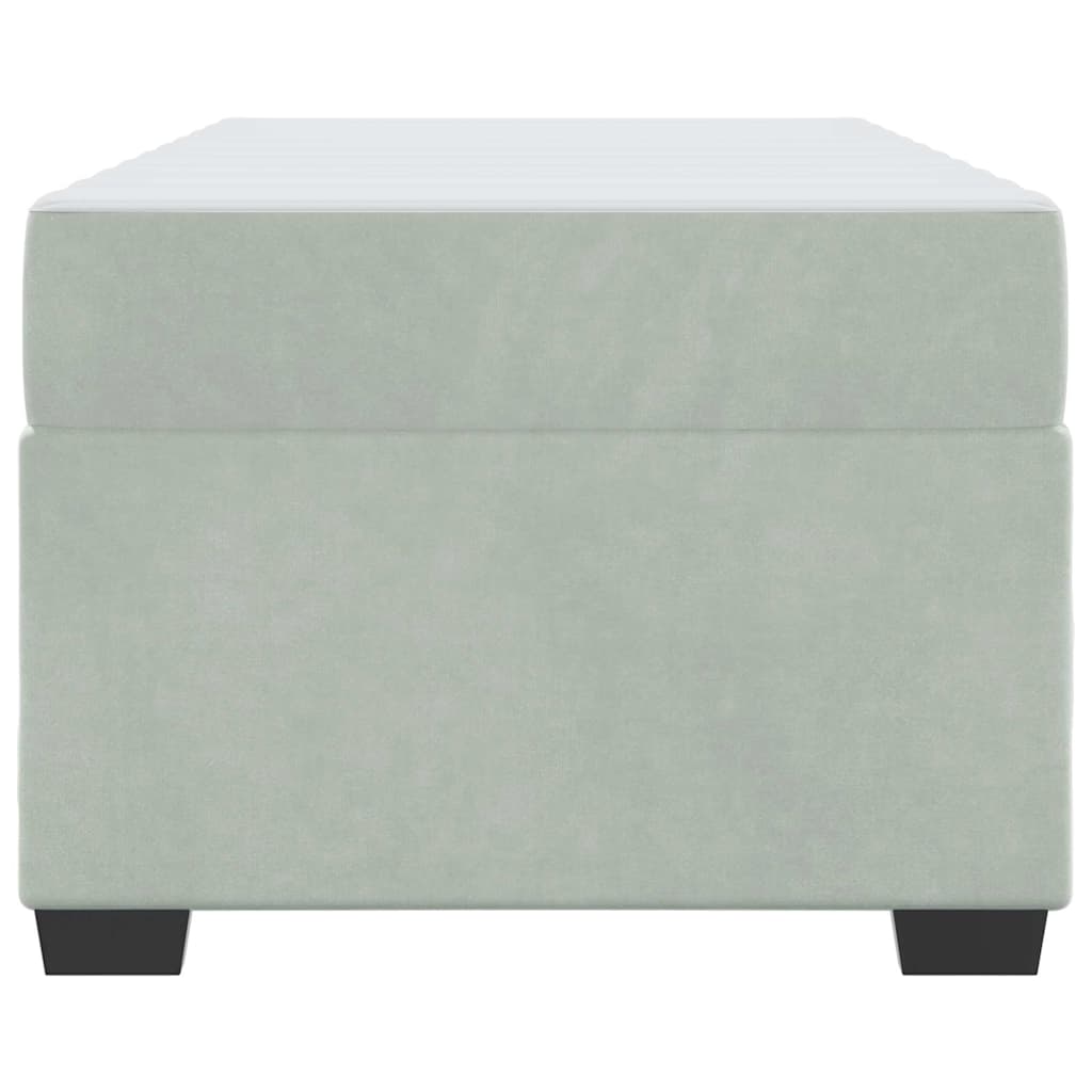 Bed Frame with Mattress Light Grey 90 x 200 cm Fabric