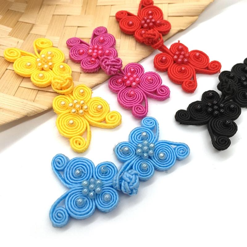 Butterfly Chinese Traditional Button Sewing Crafted Frog Buttons Sew On for DIY Handcraft Cheongsam Embellishment