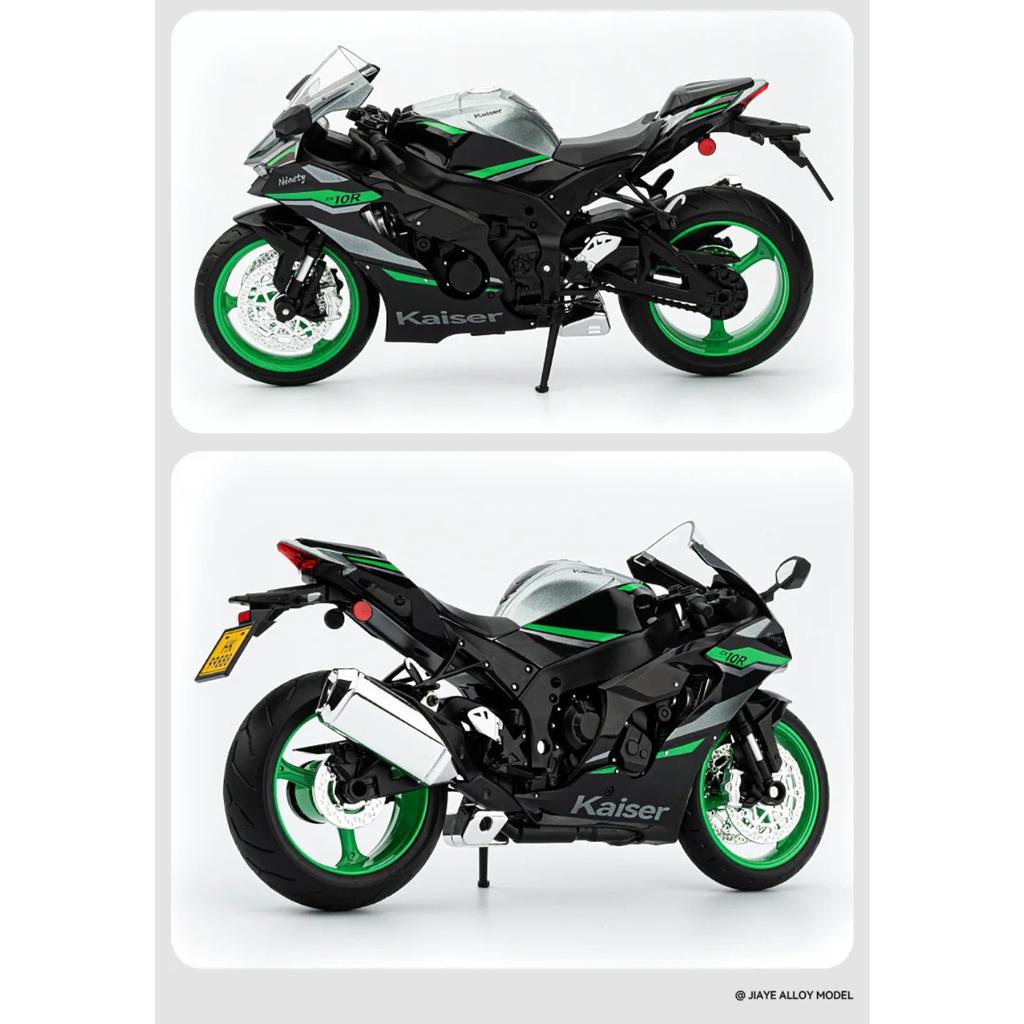 1/9 Kawasaki ZX10R Ninja Alloy Die Cast Motorcycle Model Toy Vehicle Collection Sound and Light Off Road Autocycle Toys Car