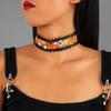 Dark punk metal collar, versatile sweet and cool hip-hop flannel necklace necklace for women