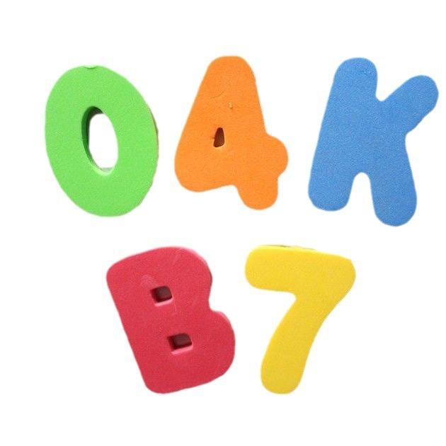 Children'S Baby Bathing Fun Cognition Floating Alphanumeric Foam Sticker Wall Baby Water Toy
