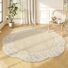 Cream Style Carpets for Living Room Retro Floral Bedroom Decor Carpet Pretty Flower Shape Bedside Rug Home Thicken Floor Mat
