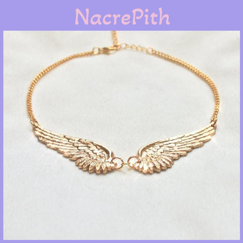 Bohemia Angel Wings Feather Pendant Necklace With Electroplated Alloy For Fashion Accessory
