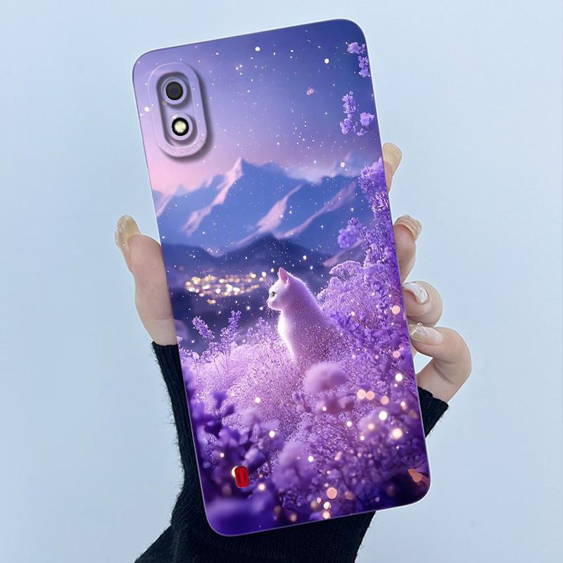 For Samsung Galaxy A10 A10s M01S Case Simplicity Painting Liquid Soft Silicone Cover for Samsung A10 A105F A10S SM-A107F Casing