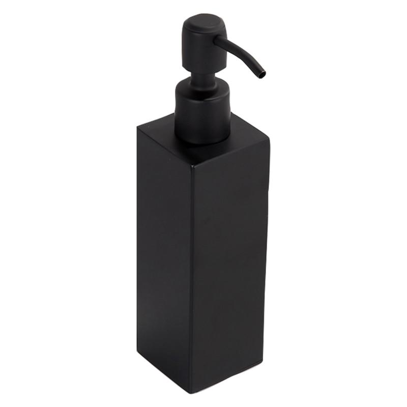 Black Stainless Steel Liquid Soap Dispenser Bathroom Accessories (Black)
