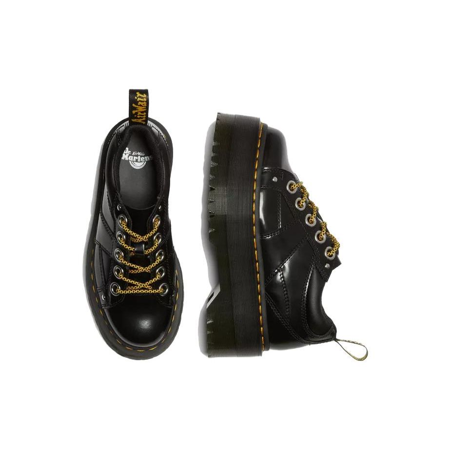 Dr. Martens  5-Eye Max Buttero Leather Platform Black Buttero Women Sneakers 31423001