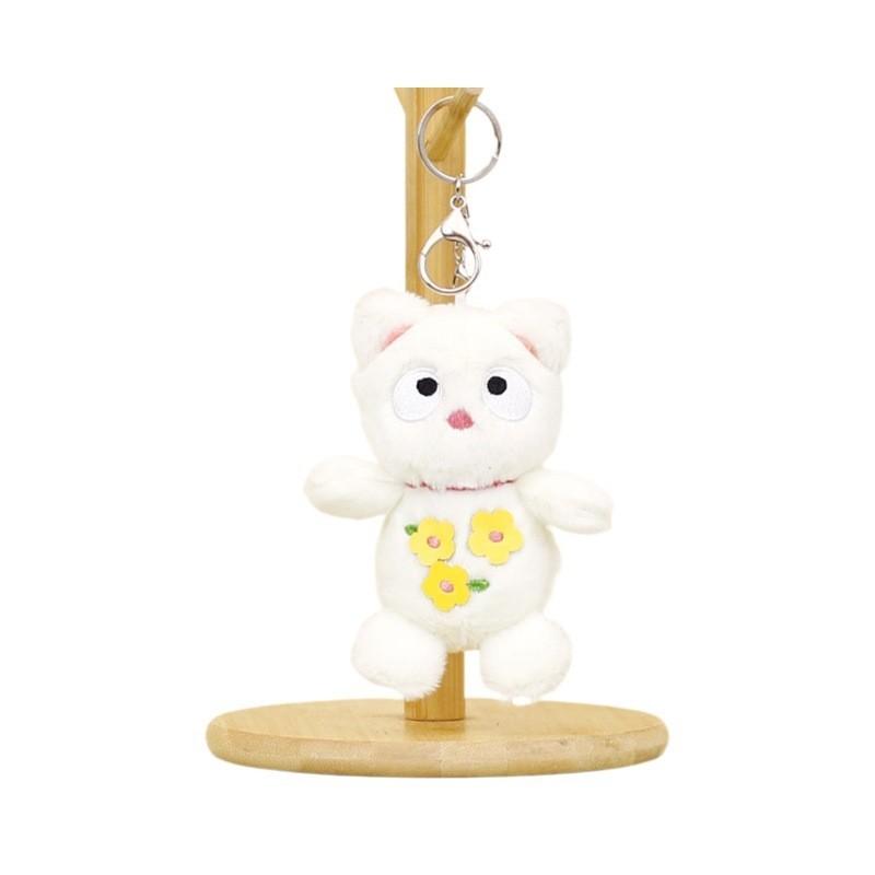 Adorable Plush Cat Keychain Cute Soft Pp Cotton Stuffed Animal Bag Charm