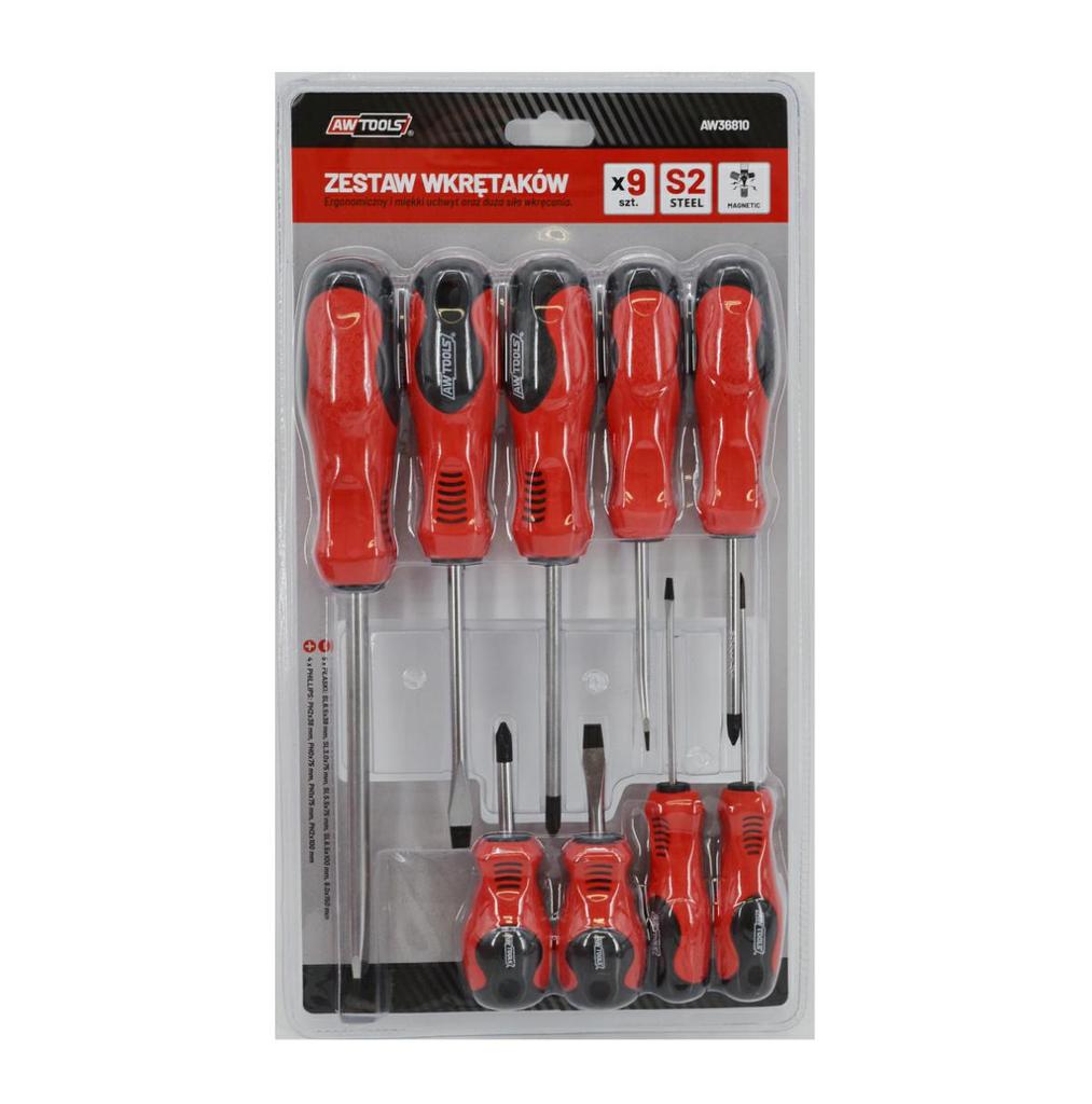 Awtools Zestaw Wkrętaków Blister S2 / 9Szt.
