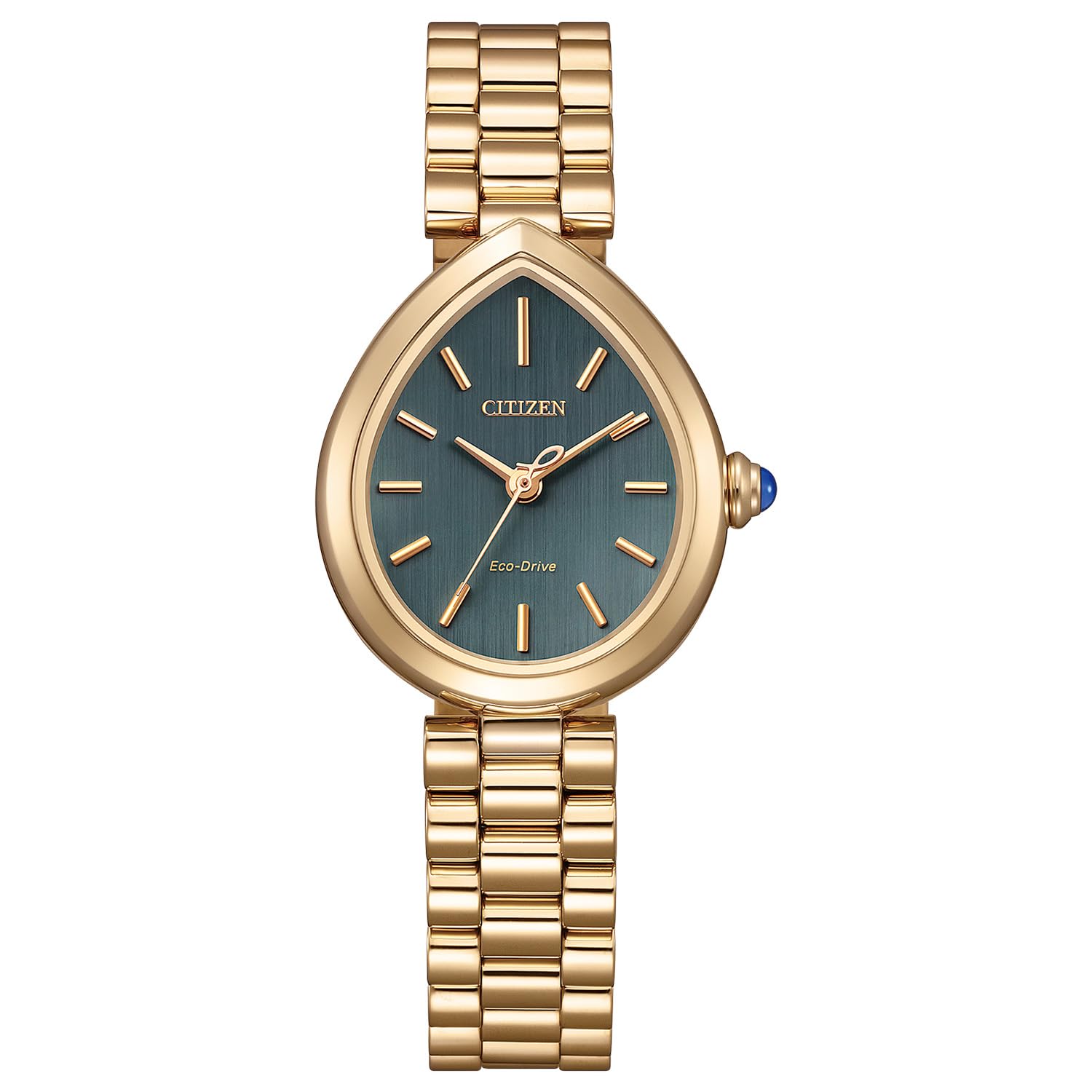 

CITIZEN L Watch RAINELL Drop Shape Sapphire Glass Business Analog Stylish Cute Simple Elegant Gift Second Hand Gold Green Watch Solar [CITIZEN]