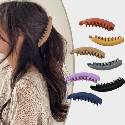 Hair Accessories Solid Color Hairpins Frosted Ponytail Holder Hair Clips Hair Claws Banana Clip