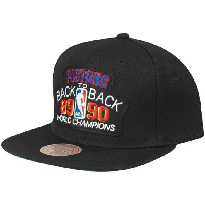 Casquette snapback detroit pistons 1889/90 - mitchell &amp; ness - noir - homme