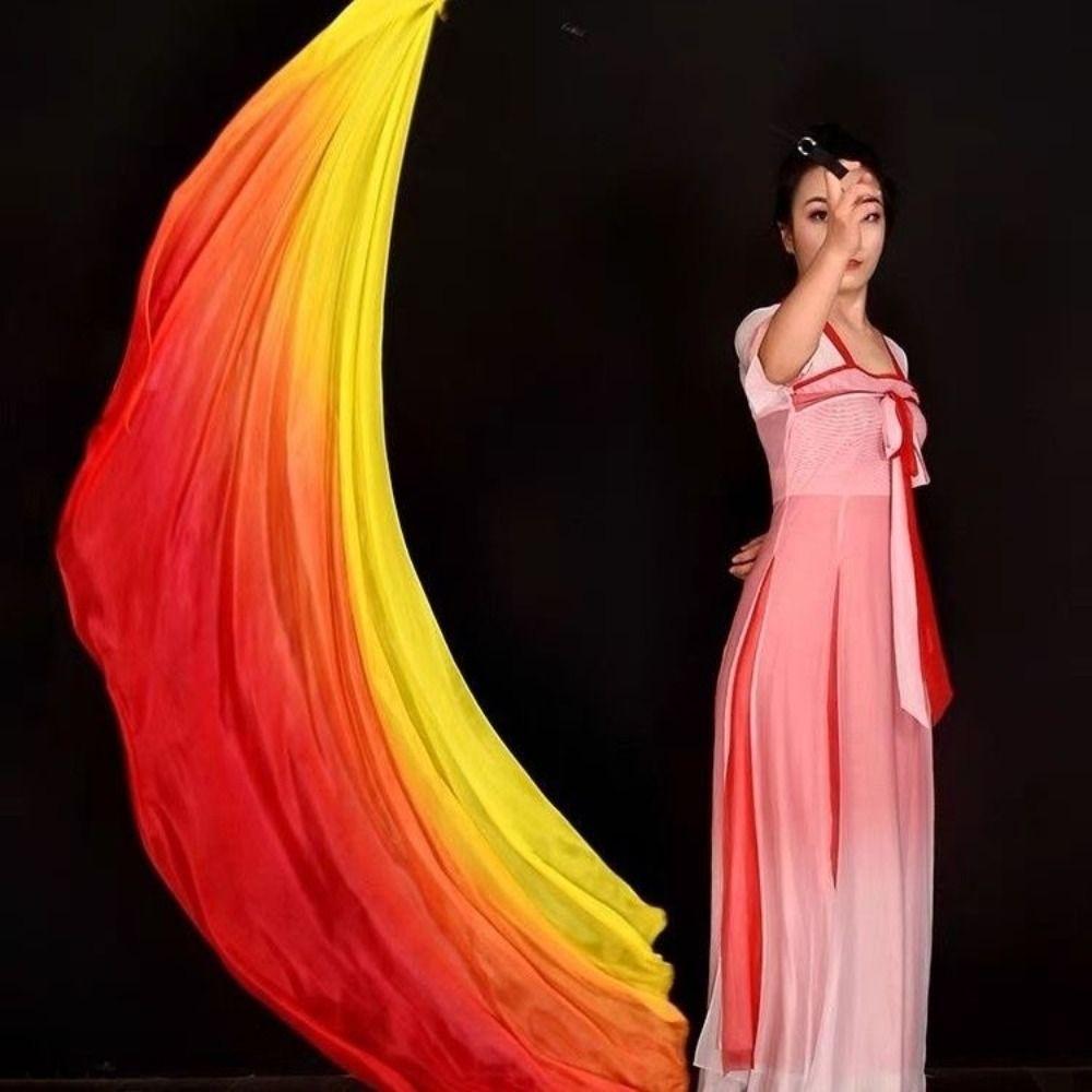 Long Latin Belly Dance Shawls Gradient Color Dancing Scarf Fashion Performance Shawl