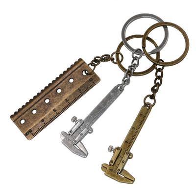 3Pack Mini Vernier Caliper Straight Tooth Keychain Pendant Handy Tool Precision Miniature Pocket Vernier Caliper Keyring