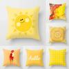 45x45cm Geometric Yellow Giraffe Animal Design Throw Pillow Cover Sofa Office Seat Car Lumbar Cushion   Home Decor