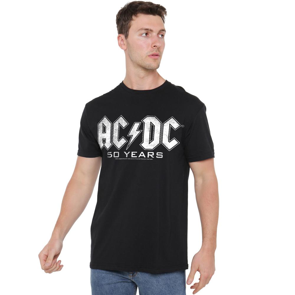 AC/DC Mens 50 Years Logo T-Shirt