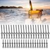 40PCS Stainless Steel Carp Fishing Connector Quick Changing Carp Fishing Ring  Saltwater Fishing