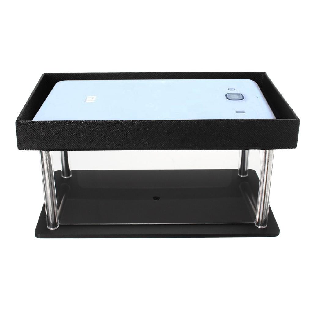 Černý Stojan Projektor Pyramida Hologram Displej 3D Mobilní Telefon Hologram Box Displej Luxusní Vitrína Pro 3.5-6" Použití Nový