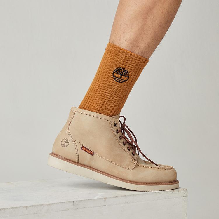 Timberland Comfortable Leather Mid Boots Men Boots Light-Earth A2CB5W