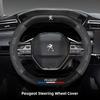 Car Interior Leather Carbon Fiber Steering Wheel Cover Non-slip For Peugeot 408 4008 J308 3008 Rifter 5008 508 2008 208 301 RCZ