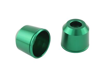 POSH 032879-08-10 Motorcycle Supplies Middle Weight Bar End Outer Only M8 Type Dark Green Bar End Cap