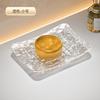 Ripple Textured Transparent Soap Dish Tray Rectangular Design Durable Plastic Material Bathroom Accessory