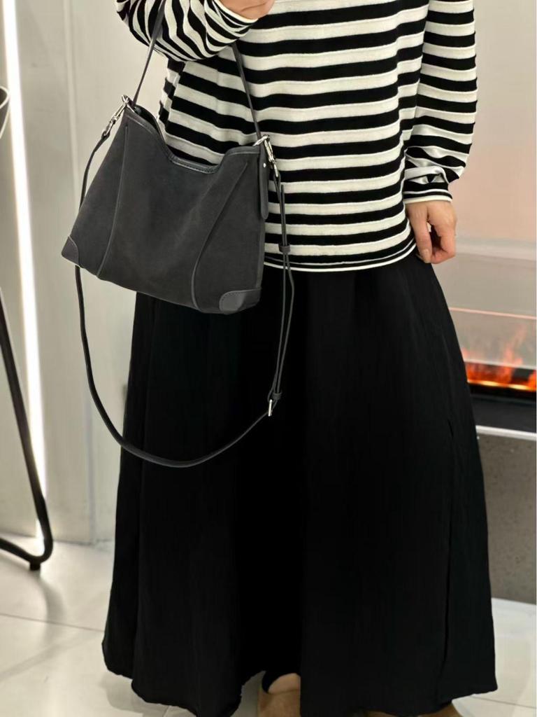 Luxury Matte Leather Crossbody Underarm Bag for Women - 2025 Autumn/Winter Casual Commuter Style