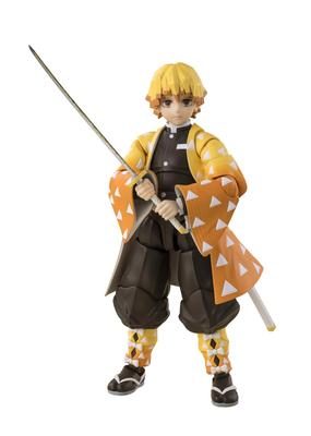 TAMASHII NATIONS Démon Kimetsu no Yaiba Zenitsu environ PVC ABS figurine d'action peinte S.H.Figuarts Slayer Agatsuma, 140mm, &