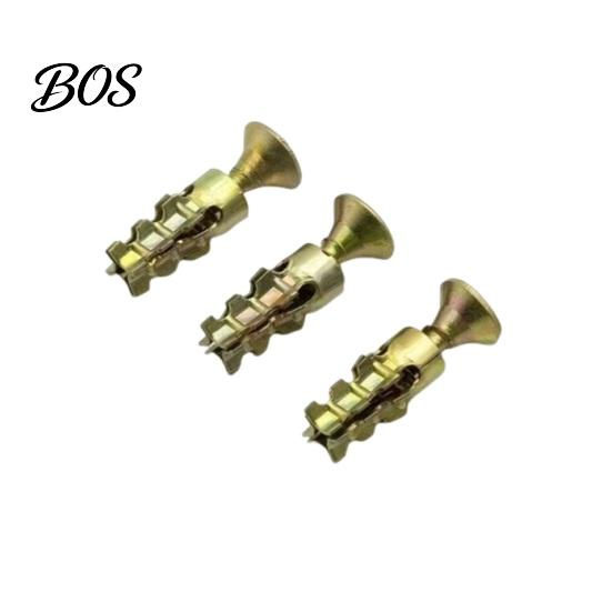 Brick Wall Expansion Screw 30 Sets 6x14mm Short Set, Heavy-Duty Metal Thread Restoration Countersunk Head Strong Grip for Cabinet Hinge Repair