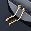 Titanium Titanium Steel White Vermiculite Gold Color Clavicle Chain