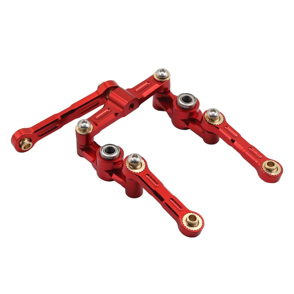 Aluminum Ball Bearing Crank Steering Assembly Link Set for Tamiya TT02 TT-02 TT-02D 1/10 RC Drift Car Parts