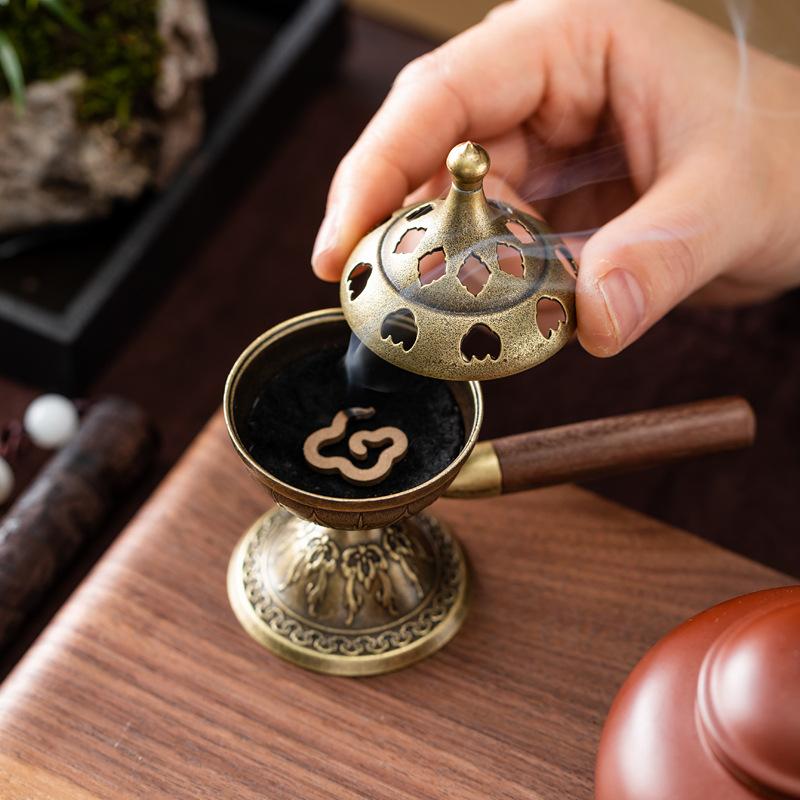 Creative Rotating Handheld Stove Retro Aromatherapy Stove Xiangyun Fragrance Road Ornament Home Furnishings
