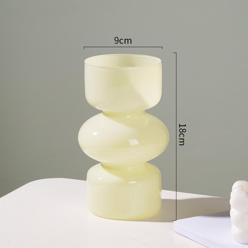 Nordic Simple Luxury Glass Flower Vase Decoration High Aesthetic Value Flower Arranger Home Desktop Decor Props