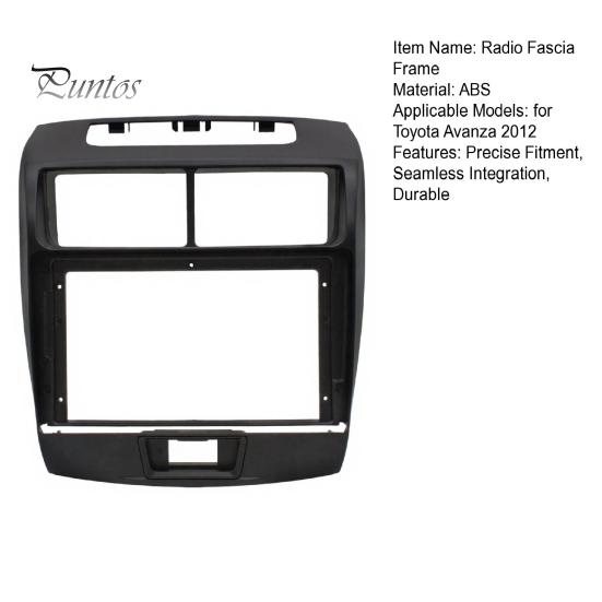 Auto Multimedia Player Frame 9-Inch Car Radio Fascia for Toyota Avanza, 2012 Double Din Dash Kit Center Console Navigation Mounting Bracket,